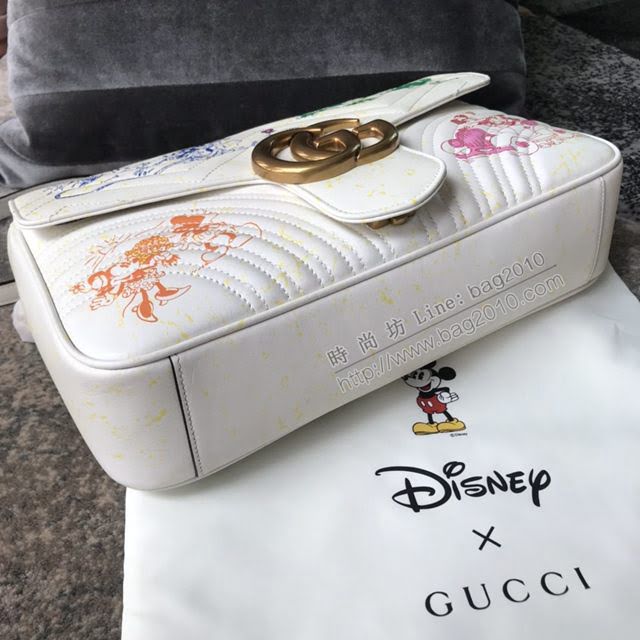 Gucci女包 古馳2020新款 Gucci手提單肩斜跨包 498110 白藍皮  gdj1129